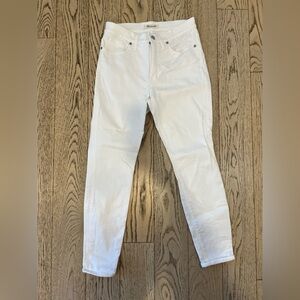 Madewell 9" High-Rise Skinny Jeans in Pure White Size 28